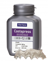 Порошок Vertex Castapress, цвет №4 прозрачный, 500 г. Пластмасса холодного отверждения для изготовления частичных съемных зубных протезов 