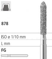 Боры стоматологические алмазные FG 878/011, желт., 6шт. ISO код 314289504011