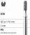 Боры стоматологические алмазные FG 838/014, 6шт. ISO код 314139524014.