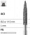 Боры стоматологические алмазные FG 863/016, зел., 6шт. ISO код 314250534016