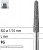 Боры стоматологические алмазные FG 886Z/018, 6шт. ISO код 314210524018