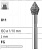 Боры стоматологические алмазные FG 811/030, черн., 6шт. ISO код 314038544030