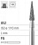 Боры стоматологические алмазные FG 852/015, зол., 6шт. ISO код 314164514015