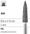 Боры стоматологические алмазные FG 888/023, зеленый, 6шт. ISO код 314213534023.