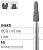 Боры стоматологические алмазные FG 846KR/018, зел., 1 шт, ISO код 314545534018