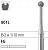 Боры стоматологические алмазные FG 801L/016, зеленый, 6шт. ISO код 314697534016