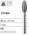 Боры стоматологические алмазные FG 379/021, желт., 6шт. ISO код 314277504021