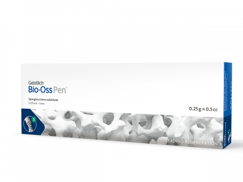 Bio-Oss Pen 0,25 г, гранулы 0,25-1 мм, размер S, натуральный костнозамещающий материал в аппликаторе