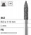 Боры стоматологические алмазные FG 862/015, красный, 6шт. ISO код 314249514015.