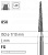 Боры стоматологические алмазные FG 858/014, зол., 6шт. ISO код 314165514014