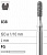 Боры стоматологические алмазные FG 838/010, 6шт. ISO код 314139524010.